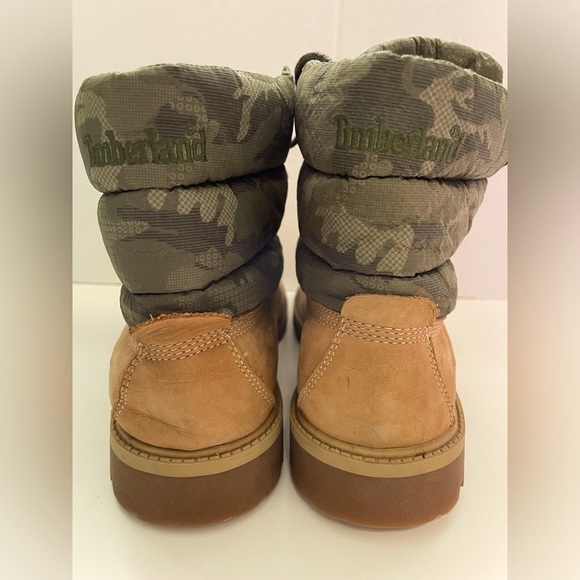 Timberland Puffer Boots in Wheat Camo - Women’s size 8 Youth Boys size 6.5 - Picture 6 of 9